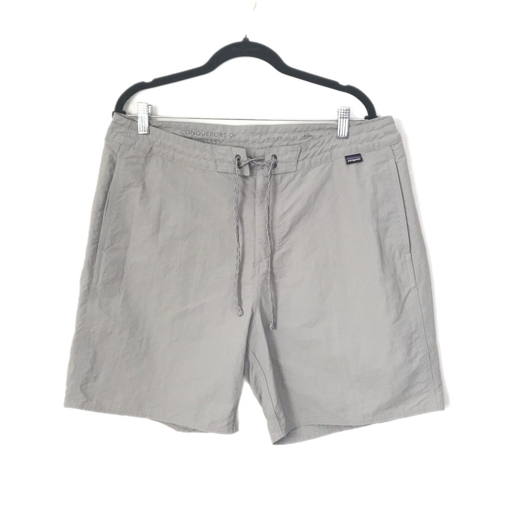 Patagonia Wavefarer Boardshorts Men's 36 Gray Solid Board Shorts Swim Trunks